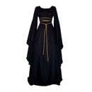 Women Dresses Vintage Medieval Cosplay Costume Ghost Witch Vampire Gothic Dress Halloween Christmas Masquerade Party Dress