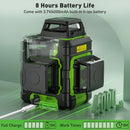 Huepar HM03CG Laser Level Green Beam 12 Lines Self-leveling Cross Line Tools With Rangefinder & Detector & Hard Carry Case