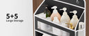 Over the Door 5‑Shelf Organizer, Large Pockets, Anti‑Tilt 44lb Load, Hanging Storage for Bedroom, Bathroom, Pantry, Nursery, Bla