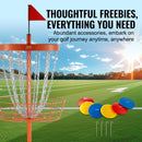VEVOR Disc Golf Basket 24Chains Portable Disc Golf Target Hole Heavy Duty Steel Practice Disc Golf Basket Stand Equipment Orange