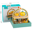 Wooden Ice Cream Montessori Toddler Toys Kitchen Pretend Play Food Coffee Maker Toy Set Accessories for Children Gifts Ages 3+