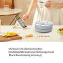 Mini Turbo Dishwasher Portable Ultrasonic Dish Washer USB Chargeable Vegetable Washing Machine Household Sink Dishwasher Device