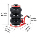SucceBuy Triple Bag Air Jack 3 Ton(6600 lbs)Capacity Portable Pneumatic Car Jacks Heavy Duty&Quick Lifting for Garage Car Repair