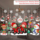 Christmas Window Stickers Merry Christmas Decorations For Home 2024 Christmas Wall Sticker Kids Wall Decals Happy New Year 2025