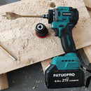 PATUOPRO 10mm New 2In1 Cordless Electric Screwdriver Rechargeable Drill Driver Multifunctional Power Tool For Makita 18V Battery