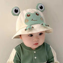 2023 New Baby Bucket Hat For Kids Spring Outdoor Boys Girls Sun Hat Summer Cute Flog Toddler Children's Fisherman Cap Cotton