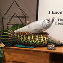 40cm Simulation Fish Plush Toy Stuffed Animal Piranha Perch Cat Toy Parent-child Interactive Game Cute Sofa Pillow for Kids Gift