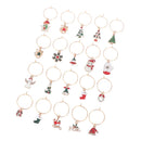 20Pcs Christmas Wine Glass Markers Holiday Drink Marker Charms for Wine Glasses
