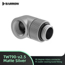 Barrow 90 Degree Rotary Fitting TWT90-V2.5 Matte Silver Angled Connector PC Gaming Water Cooling Building Accessories