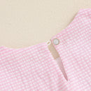 Toddler Girls Easter Outfits Bunny Embroidered Sleeveless Rompers Round Neck Infant Bodysuits Jumpsuits Spring Clothes