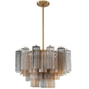 Amber Murano Glass Ceiling Chandelier Round for Dining Living Room Bedroom Modern Murano Glass Pendant Chandelier Light