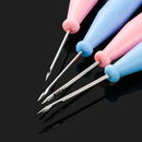 手工钢缝纫锥子鞋包打孔钩DIY皮革工具塑料柄锥形针修鞋针