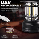 LuminaRetro BF668 Vintage Stepless Dimming COB Camping Lantern | IPX4 Waterproof Rechargeable Emergency Light