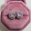 2026 Pink Silver Color Zircon Stud Earrings For Women Earing Girl Party Gift 1 dollar items Gothic freeshipping y2k Jewelry Z7