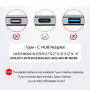 USB 3.1 Type-C 集线器转 HDMI 适配器 4K 雷电 3 USB C 集线器 TF SD 读卡器插槽 PD 适用于 MacBook Pro 16 14 Air 13 M1 芯片