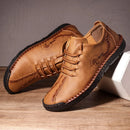 Men Leather Shoes Flat Lace Up Casual Shoes Business Social Loafers Moccasin Summer Walking Breathable Casuals for Men Plus Size