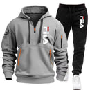 Autumn and winter hot selling men's hooded sweatshirt+casual pants two-piece outdoor multi pocket pullover and sports pants set