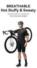 ROCKBROS Men Cycling Jersey Summer Breathable MTB Road Bicycle T-shirts Quick Dry Sports Run Short Sleeve T-shirt Bike Tops