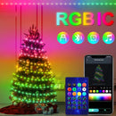 20M Dream Color USB 5V LED Sting Light Bluetooth Music APP RGBIC Addressable Fairy Lights Birthday Party Garland Christmas Decor