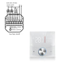 2/4 pipe wifi thermostat central air conditioning 3-speed fan coil rotating temperature adjustment voice TUYA  Alexa 24V