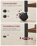 VASAGLE file wardrobe with 2 drawers, print stand, for A4, letter format, hanging system, storage box, Home Office