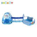 IMBABY Toys Tent Indoor Balls Pool 3 in1 Children's Tent Foldable Crawling Tunnel Outdoor Camping Tent Children's Room House