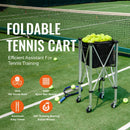The Rally Caddy | Foldable 180-Ball Tennis Cart with Wheels