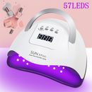 66颗大功率UV LED美甲灯，用于烘干指甲凝胶抛光剂，便携式设计，带大尺寸LCD触摸屏智能感应美甲灯