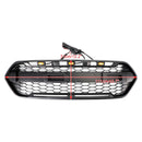 Artudatech Matte Black Front Bumper Grille Fit Ford Transit Custom Trail 2018-2023 W/ 3LED