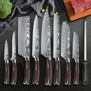 KEPEAK Kitchen Knife Set 7Cr17Mov Stainless Steel Chef Knife Ultra Sharp Santoku Cleaver Utility Knife Cooking Knives Nylon Bag