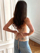 The Échappée | Lace-Up Strapless Corset Top — Summer 2026