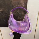 Fashion Half Moon Shoulder Bag For Women 2025 Summer Waterproof PVC Transparent Crossbody Bag 8 Colors Jelly Mobile Phone Purse