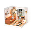 Robotime 3D Puzzle Super Store Cozy Living Lounge Plastic DIY Miniature House Kit LED Building Blocks for Adults Women