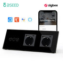 BSEED 涂鸦Zigbee智能滚筒快门开关电动窗帘开关智能家居Alexa