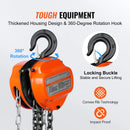 SucceBuy 1T/20ft Manual Chain Hoist G80 Galvanized Carbon Steel with Double-Pawl Brake, Auto Chain Leading & 360° Rotation Hook