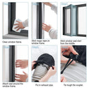 3/4M Waterproof Window Seal For Portable Air Conditioner Tilting Sloping Window Easy To Install Double With Tension Rope Sealing