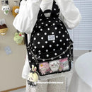 New Harajuku Sweet and Cute Ita Bag Dolls Bag for Girls Versatile Backpack Ins Style Large Capacity Polka Dot Backpack