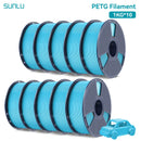 SUNLU 10公斤 PETG/ABS 耗材 10卷 3D打印线材 1公斤/卷 1.75毫米 100% 线材整齐排列 适用于欧美地区3D打印