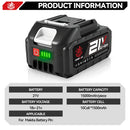 ONEVAN 15000mAh 22500mAh Lithium Ion Battery Rechargeable Battery With Charger Electric Wrench Power Tool For Makita 21V Battery Pin Tool