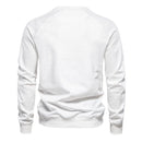2024 New Spring Cotton Blend Sweatshirt for Men Casual Sport Design Round Neck Pullover Men