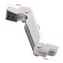 58PCS Stainless Steel Pitch Scale High Precision Measuring Tool Insert U.S. Screw Gauge + Metric Inch One Piece Thread Samples