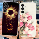 For Samsung A54 5G SM-A546B Phone Case Back Cover Butterfly Panther Pattern Samsung Galaxy A54 A 54 Bumper Soft Clear Capa Etui