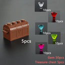 City Treasure Gold Silver Diamond Safe Box Building Blocks Jewel Dollars Cash Coin Brick Compatible Figures Accessories Kids Toy