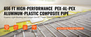 SucceBuy PEX-AL-PEX Tube 656ft 5/8'' Diameter Aluminum-Plastic Composite Pipe Oxygen Barrier Radiant Floor Pipe 0.08'' Thickness