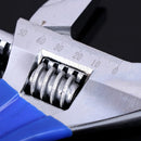 8” Short Handle Spanner Adjustable Wrench with 55 mm Wide Jaw Opening for Plumbing Auto Repair Home Maintenance