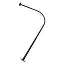 Shower Curtain Rail L Shape No Drilling Rail Corner Stainless Steel Telescopic Rod with Shower Curtain Rings