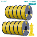 SUNLU 10公斤 PETG/ABS 耗材 10卷 3D打印线材 1公斤/卷 1.75毫米 100% 线材整齐排列 适用于欧美地区3D打印