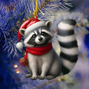 2D Christmas Tree Pendant 2D Flat Acrylic Xmas Tree Hanging Ornaments Cartoon Home Decor New Year Christmas Gifts