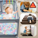 2026 Baby Playpens Light Gray Corralito for Baby Playground with Pull Ring Child Safety Barrier Fence Ball Box Game Playpen