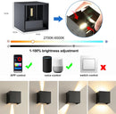 12W LED Outdoor Wall Light RGBCCT Dimmable Tuya Smart Life  Control Bluetooth-compatible Wall Lamp For Decorative Atmosphere